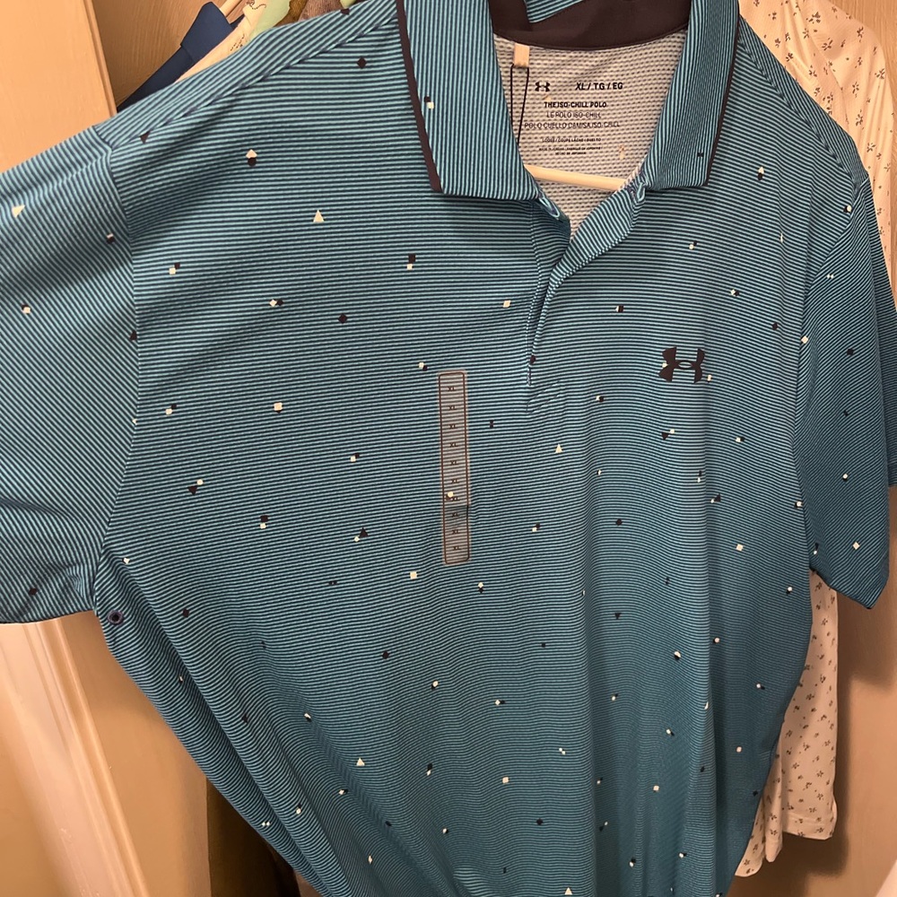 Under Armour Men's Blue Polo Shirt XL New